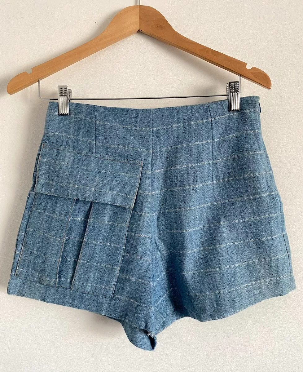 Manning Cartell Blue High Waisted Shorts Size 8 eBay