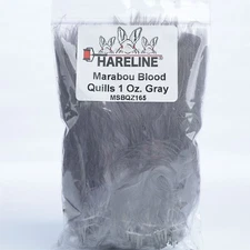 Hareline Marabou Blood Quills - 1oz - Gray