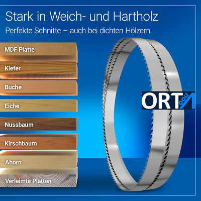 Sägeblatt UDDEHOLM gehärtet Länge von 1070-2240 mm Breite von 10 - 20 mm