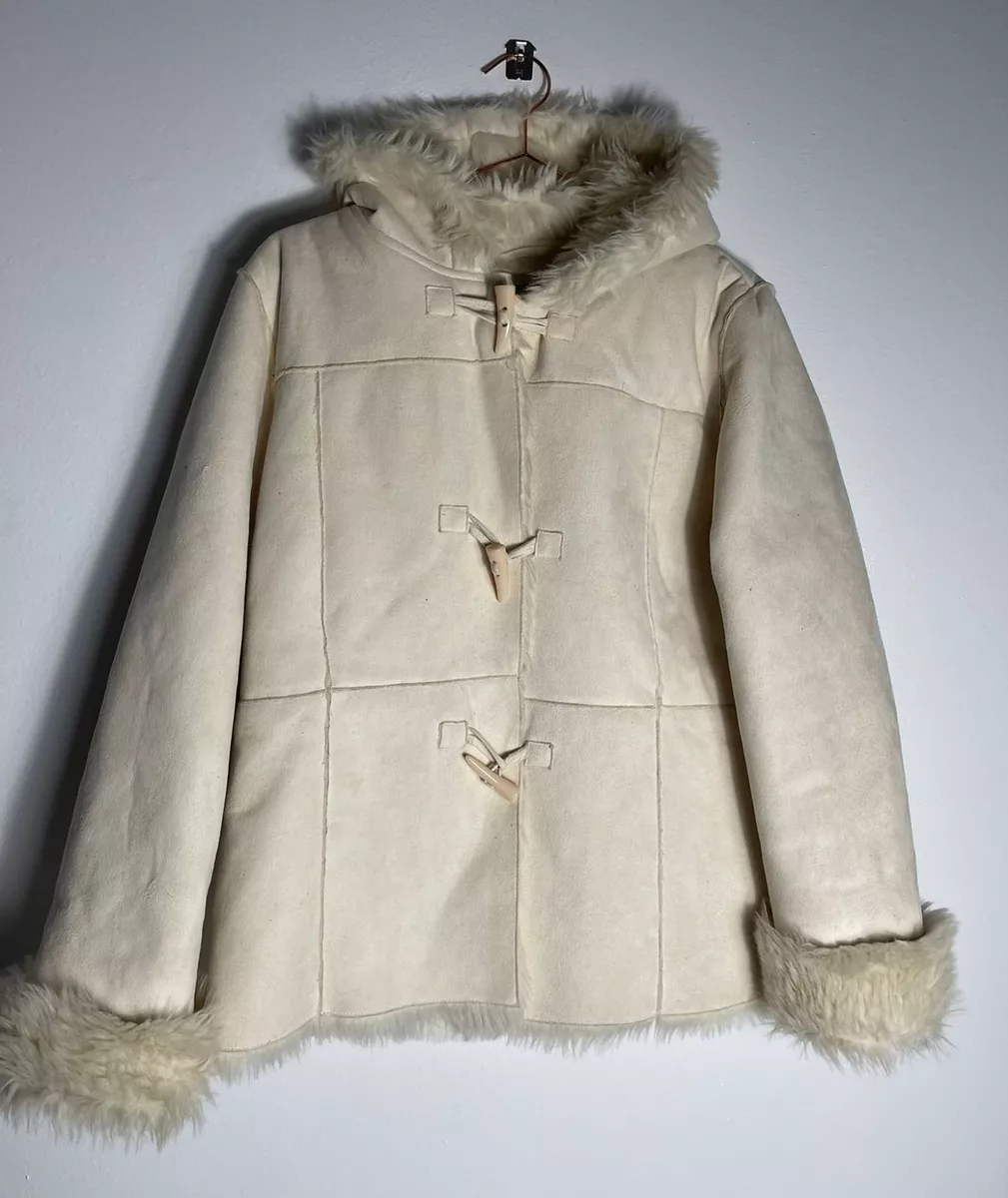 Cream duffle hotsell coat