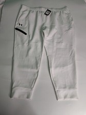 NWT Under Armour UA Unstoppable Fleece Joggers  White/Black Men’s Size 3XL 