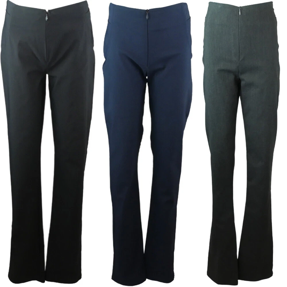 Girls Plain Bengaline School Trouser Slim Fit Formal School Uniform Pants