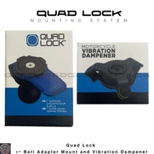QUAD LOCK Phone Motorcycle Ball Mount + Vibration Dampener NEW