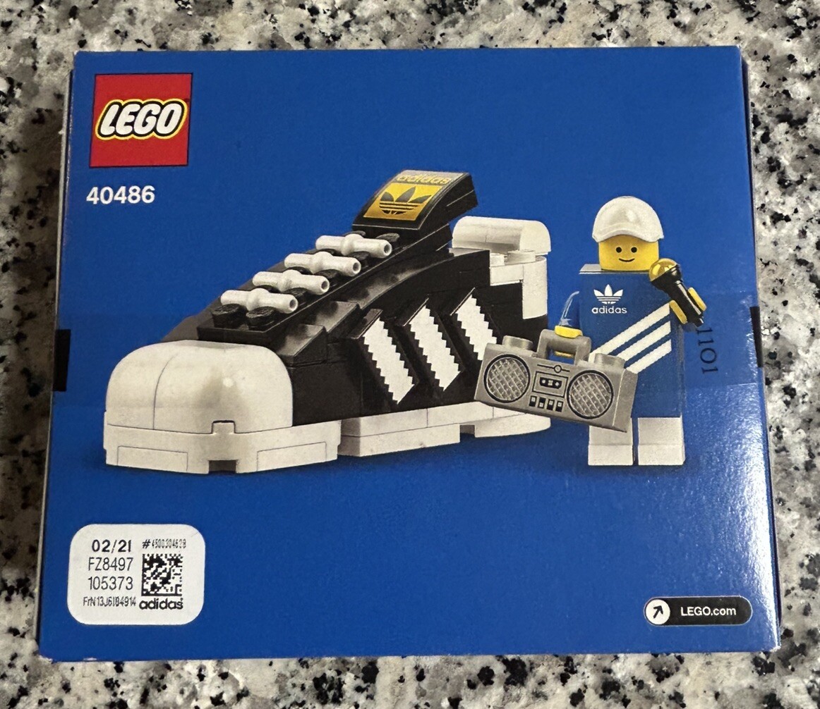 NEW LEGO MINI ADIDAS ORIGINALS SUPERSTAR SET 40486 promo shoe