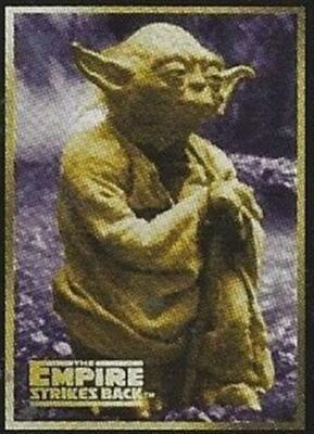 Star Wars AUTHENTIC IMAGES Yoda 24k gold card w/ storage case 