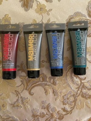 MAIMERI ACRYLIC PAINT 75 ml. SET OF 4,  NEW, MULTI COLORS