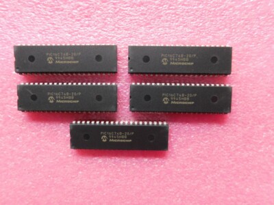 (5) New MICROCHIP PIC16C74B-20/P DIP 40 Microcontroller - 8 Bit 20MHz - Lot of 5