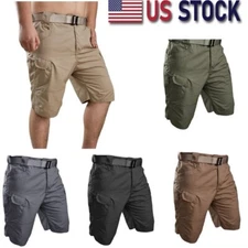 Mens Tactical Shorts Cargo Shorts Outdoor Waterproof Hiking Fishing Track Shorts