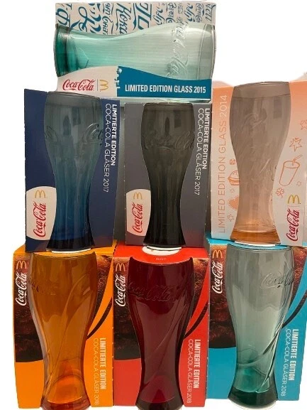COCA-COLA Coca Cola Mc Donalds Glas Gläser 2014 - 2022 GROSSE AUSWAHL NEU OVP