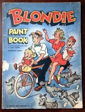 BLONDIE Paint Book 1947 Vintage Comic Strip by Chic Young Whitman Publishing