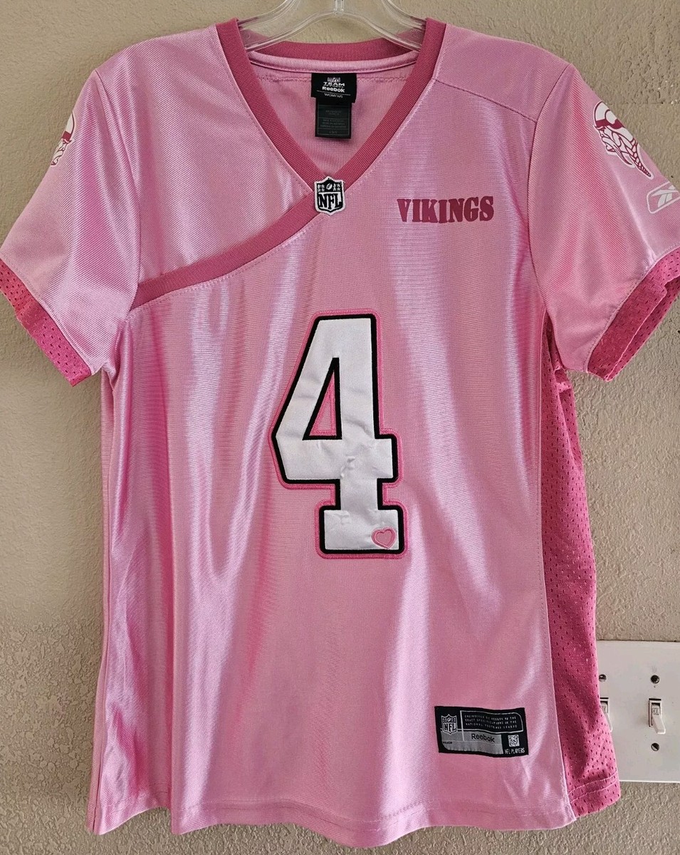 Reebok Jersey Vikings Pink Jersey Minnesota Vikings #4 NFL Pink