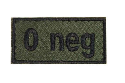 Abzeichen Blutgruppen NO PEN NKDA in oliv Aufnäher Stoff Patch - Picture 2 of 21