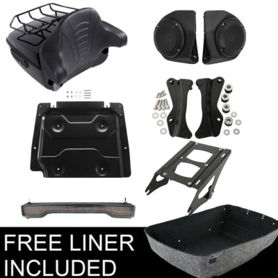 King Trunk Speaker Rack Pad Docking Kit Fit For Harley Touring Road Glide 14-Up
