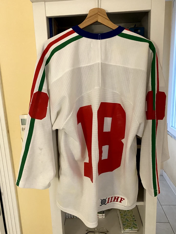 MAGLIA SHIRT JERSEY ITALIA ITALY ICE HOCKEY #18 DE TONI AUTHENTIC VERY RARE!! - Bild 3 von 4