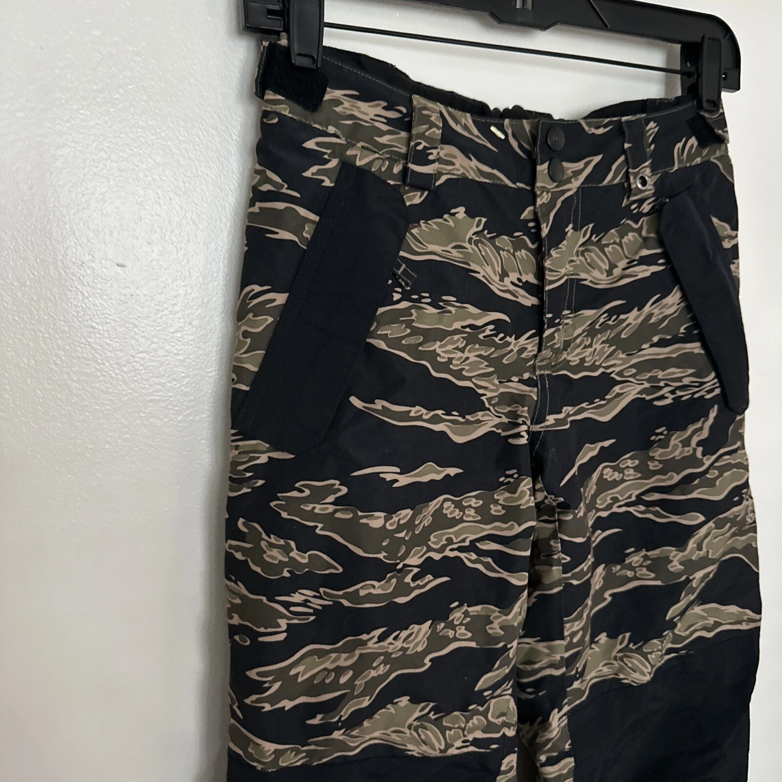 burton snowboard ski tiger stripe camo lined dry ride pants