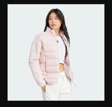 NEW Adidas Jacket WOMEN Size SMALL IX8926 LIGHT MISTY PASTEL PINK puffer COAT