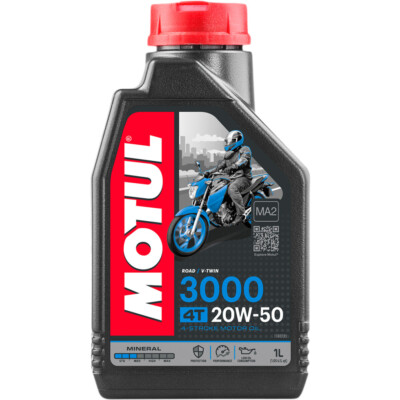 Motul 3000 4T Mineral Based 4-Stroke Motorcycle Motor Oil, 20W-50