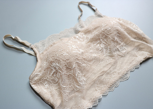 Bra 100% Natural Silk Women Lace Wireless Bandeau Bra Mini Camisole Half Cami - Picture 10 of 12