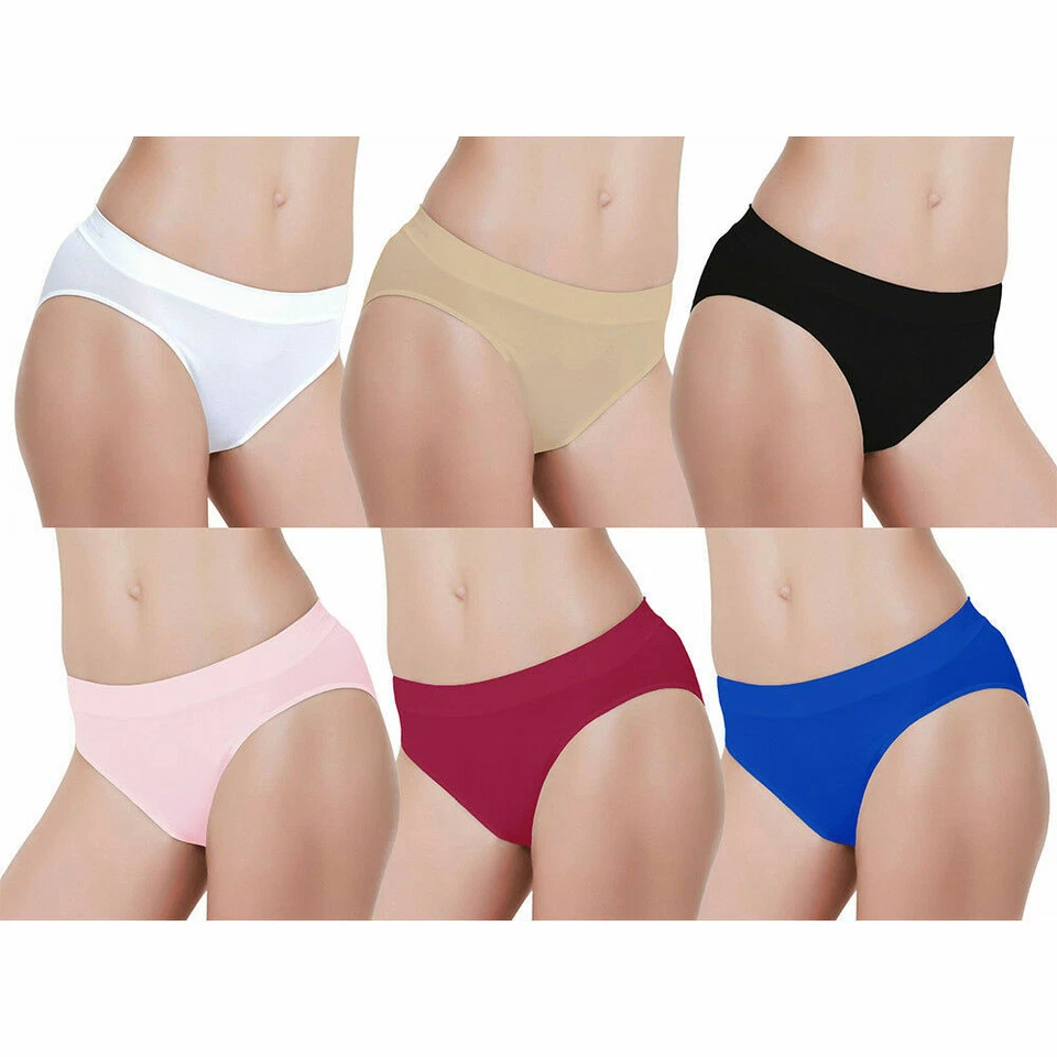 3 BRAGAS MUJER DE CINTURA BAJA ROPA INTERIOR SIN COSTURAS DE ALGODÓN PANTY GIRL - Imagen 3 de 4