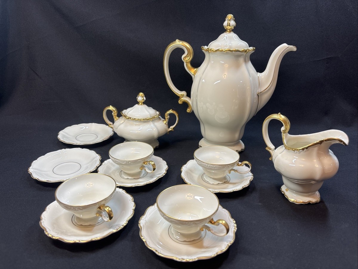 Rosen thale SELB-BAVARIA 陶器　小物入れ　アンティーク Antique Rosenthal Selb Bavaria Tea Set 1920s Art Deco 15 Piece Set