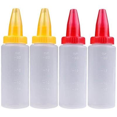 4 Pcs Squeeze Flasche Kleine Quetschflaschen Zum Zuckerguss Auslaufsichere