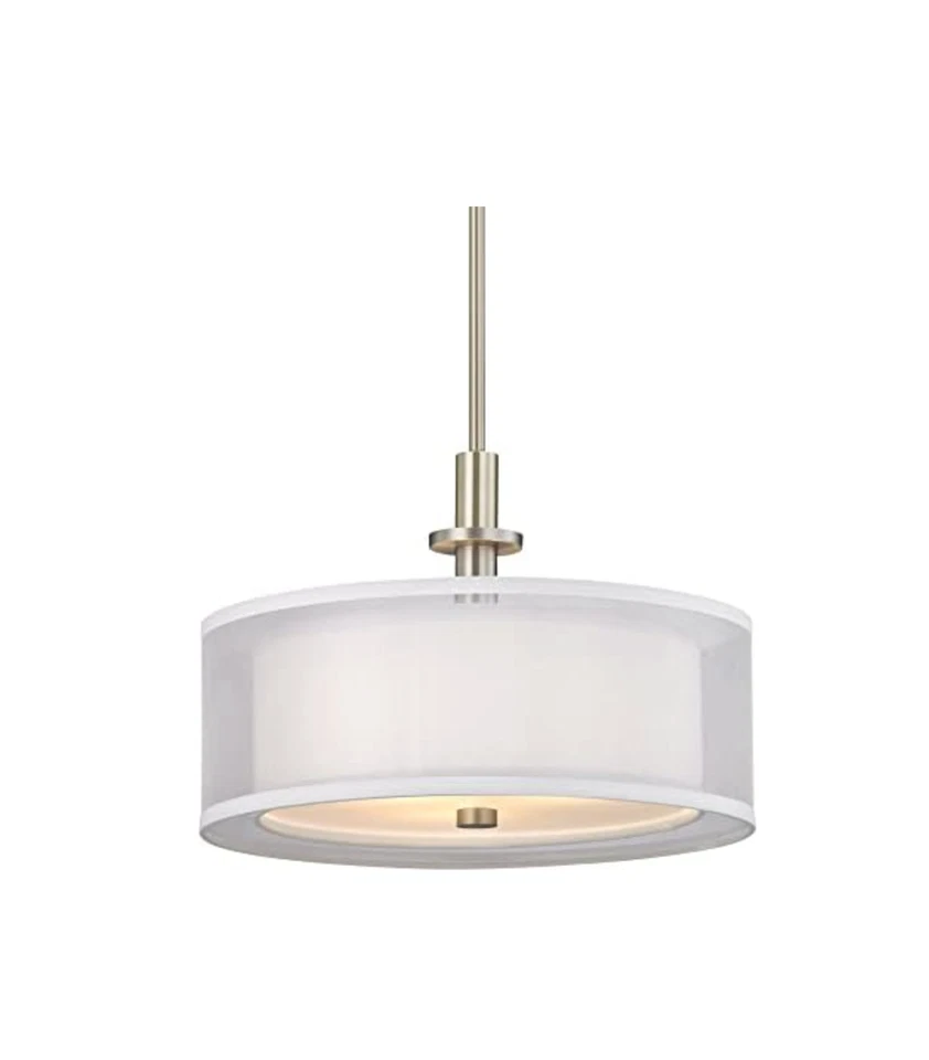 Dolan Designs 1274-09 3-Light Organza Pendant – Satin Nickel - Image 2 of 3