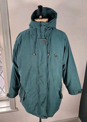 Vintage Eddie Bauer Polar Parka Damen Large/XL Grün Gänsedaunenjacke BIG