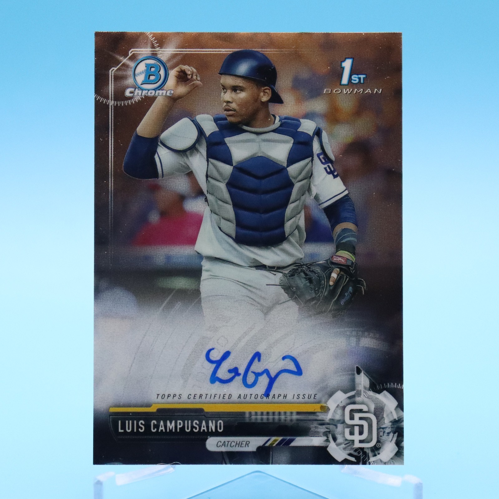 2017 Bowman Chrome Draft Autographs Luis Campusano 1ST AUTO #CDA-LC SP