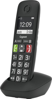 Gigaset Festnetz Telefon E290HX Kabellos + Ladeschale Schwarz  B Ware