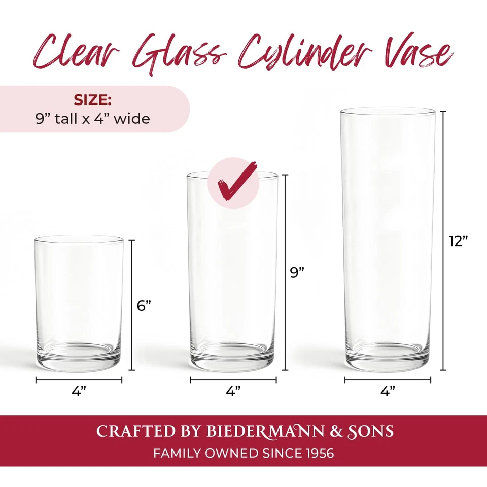 Candelabro de vidrio cilíndrico Tealight y jarrón multiusos, transparente, 4 x 9 Inc... Foto 4 de 4