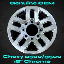 CLEAN! 18" Wheel for Chevy Silverado 2500 3500 HD 2015-2019 Stock OEM Chrome Rim
