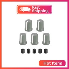 MECCANIXITY 5pcs 6mm Potentiometer D-Shaft Knob Rubber 180 Rotation DJ Speaker K