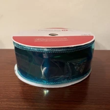 Celebrate It Christmas Ribbon Polyvinyl Wired Jumbo Ribbon 2.5in X 80ft New