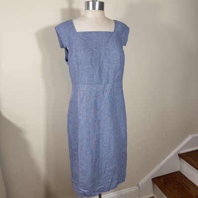 Ann Taylor Light Blue Dress ANN TAYLOR Bright Seashore Blue Poppy
