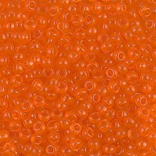 Miyuki Round Seed Beads Size 8/0 Transparent Orange 22 Gram Tube 8-138
