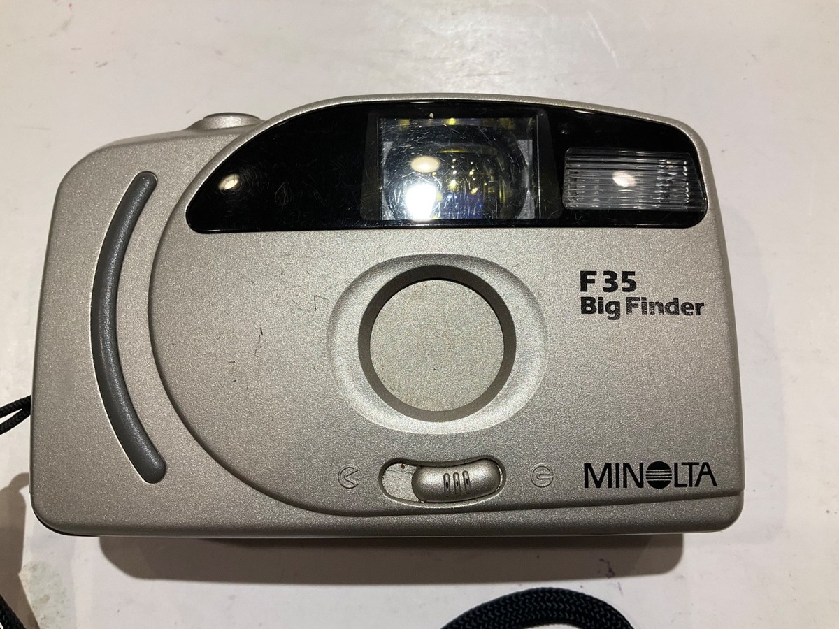 Minolta F35 Big Finder 35mm Point & Shoot Film Camera - Silver
