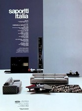 SAPORITI ITALIA 1985 Mobili e Tappeti Missoni Vintage STAMPA ANNUNCIO