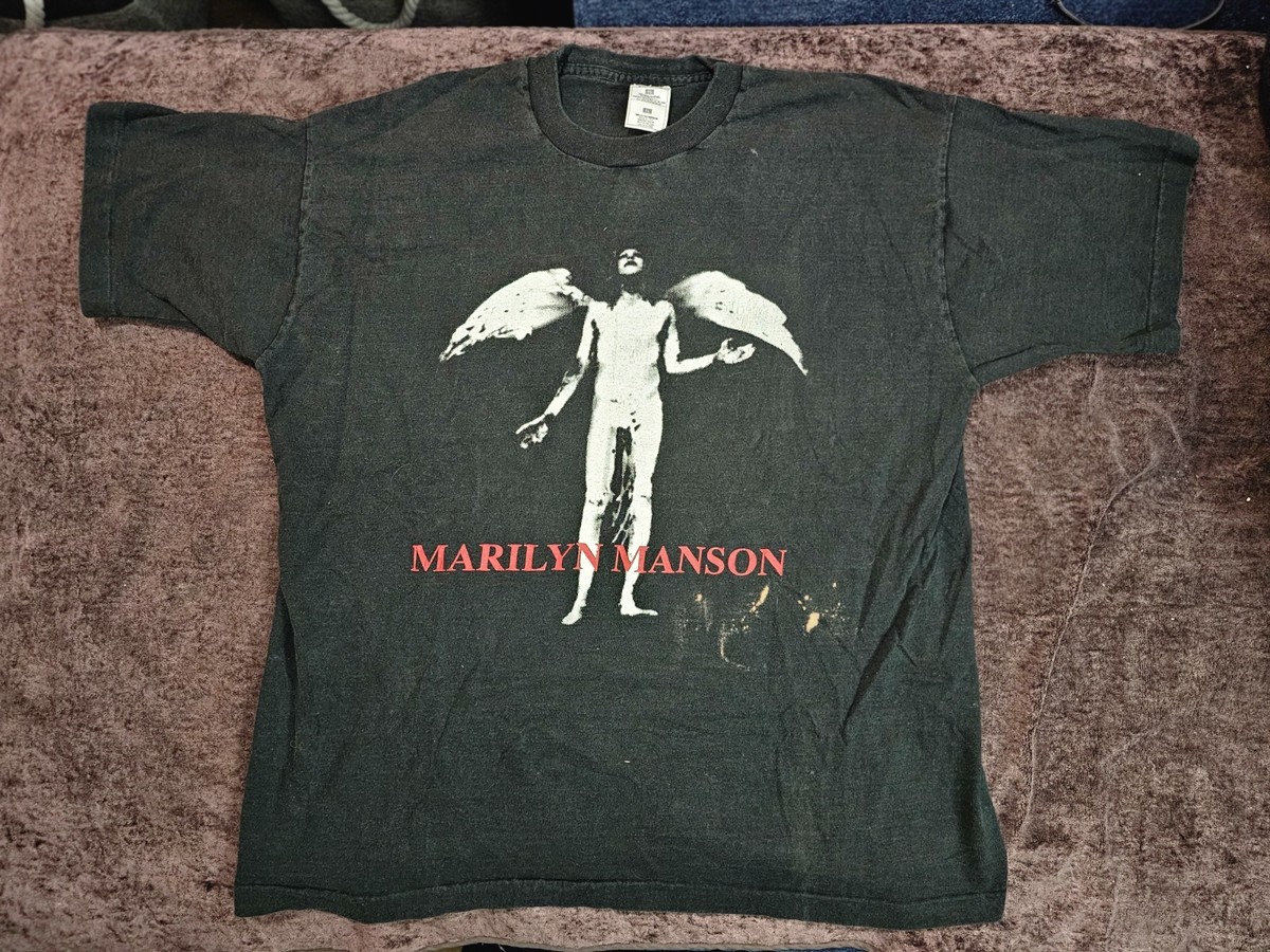 当時物 ユーロ Marilyn Manson ロンt 90s VTG 90s Marilyn Manson Dead to The World Tour TShrt Antichrist