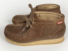Clarks Wallabee Mens Size 9.5 Brown Leather Chukka Boot Shoes Beeswax