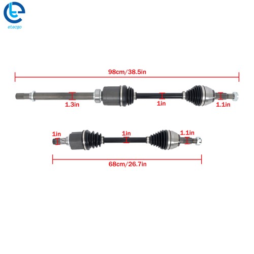 For Nissan Rogue Select 2014-2015 NCV53911 CV Axle Shaft Front Left & Right Set - Picture 14 of 14