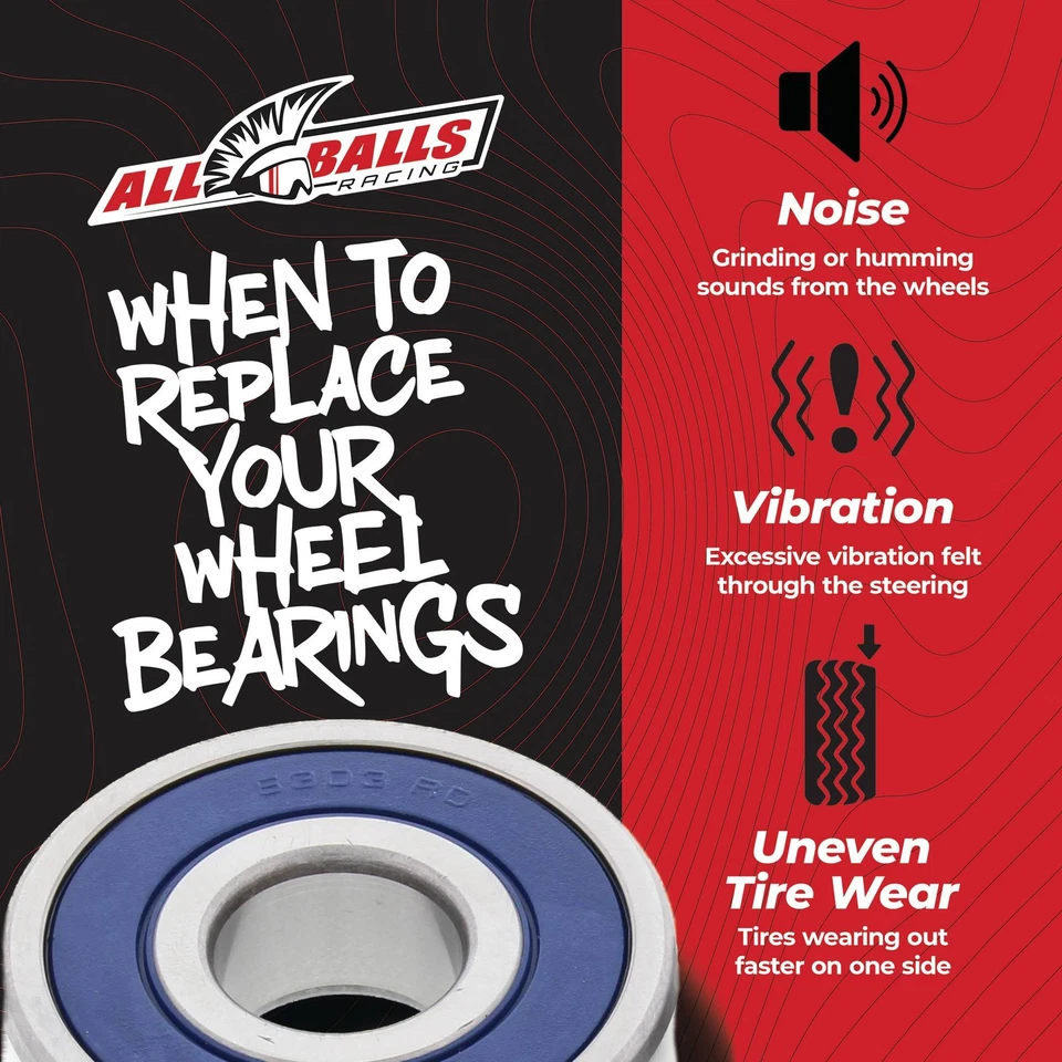 All Balls Wheel Bearing Kit Rear For Honda CRF150F 2003-17 CRF230F 03-17 25-1422 - Image 3 of 4