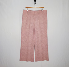 Vintage 70s Union Made Double Knit Pants Womens XL Multicolor Wide Leg 60s Mod