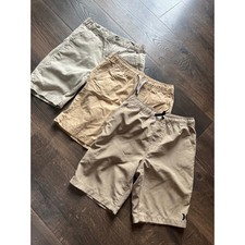 Kids Shorts Bundle Hurley Tommy TCP Tan Khaki 3 Pairs Size M 10 Casual
