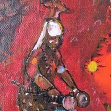 Small Painting & Book Jim Covarrubias Santa Fe NM Phoenix Arizona