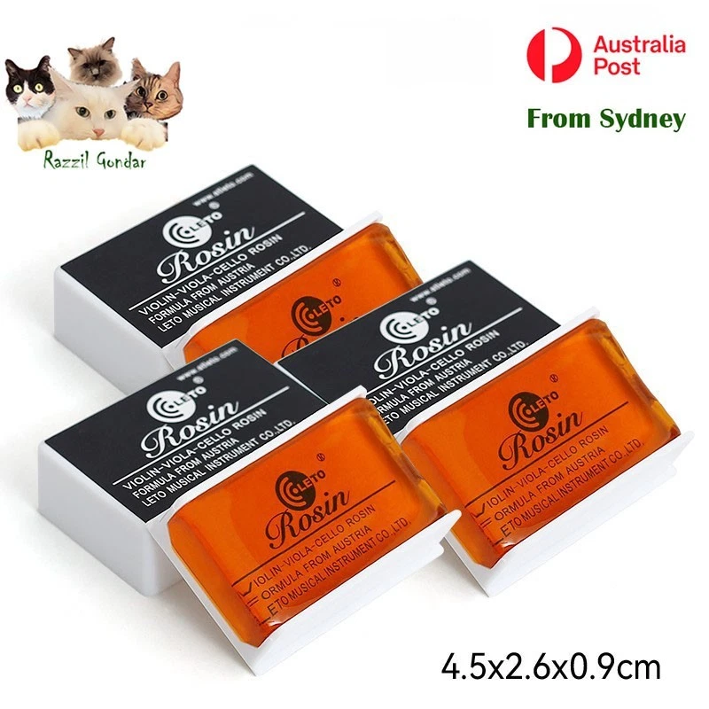 Natural Rosin to suit all bow types Violin Viola Cello Amber minimal residue AU - image 1 of 4