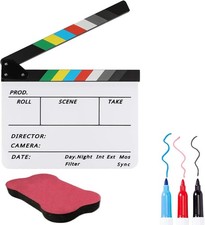 Acrylic Director Clapper Board for Filming, Easy Wipe Clapperboard