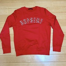 Felpa Louis Vuitton Uomo Supreme Logo Rosso XL Usata