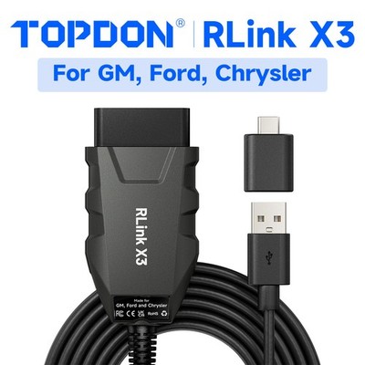 TOPDON RLink X3 GM/Ford/Chrysler J2534 Pass-Thru Programmer Diagnostic Tool