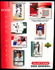 Upper Deck Ovation promo/sell Sheet, 2002 MLB, Ichiro Suzuki, Barry Zito, Giambi