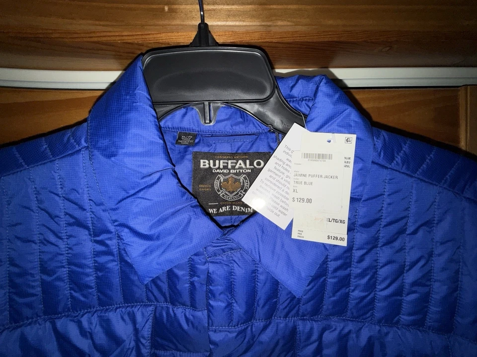 Buffalo David Bitton мужчин легкий синий пуховик куртка-XL-NWT - Изображение 2 из 4
